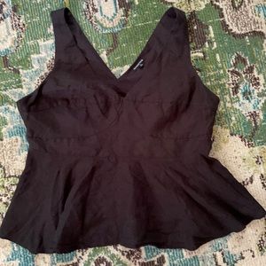 Linen Peplum Tank Top